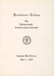 Providence College Commencement Program 1955