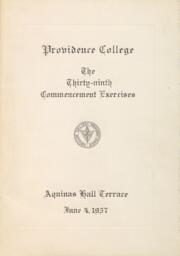 Providence College Commencement Program 1957