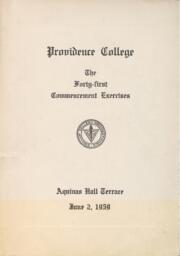 Providence College Commencement Program 1959