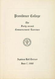 Providence College Commencement Program 1960