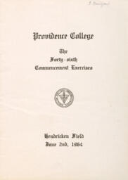Providence College Commencement Program 1964