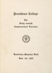 Providence College Commencement Program 1965
