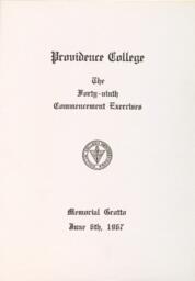 Providence College Commencement Program 1967