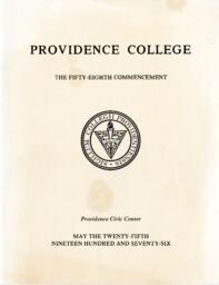 Providence College Commencement Program 1976
