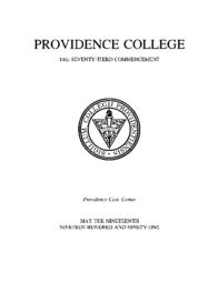 Providence College Commencement Program 1991