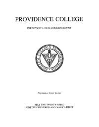 Providence College Commencement Program 1993