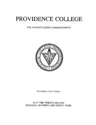 Providence College Commencement Program 1994