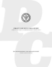 Providence College Commencement Program 2015
