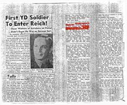 "First YD Soldier to Enter Reich" 