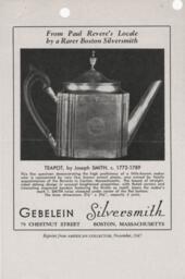Antiques Magazine Description of Joseph Smith Teapot