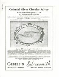 Advertisements for Gebelein Silversmith