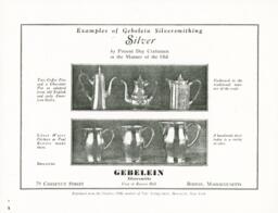 "Examples of Gebelein Silversmithing Silver"