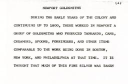 Biographical Information about Newport Goldsmiths