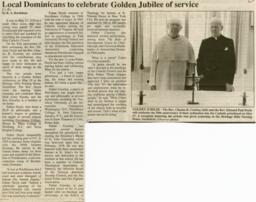Local Dominicans to celebrate Golden Jubilee of service