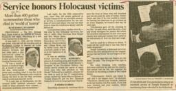Service honors Holocaust victims